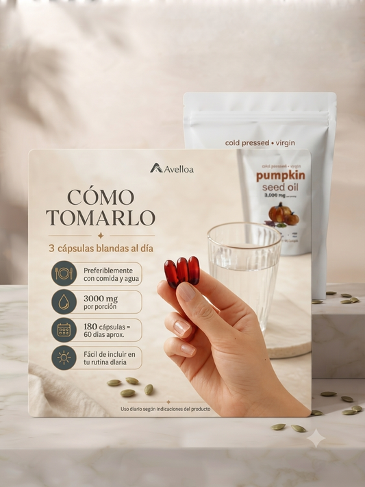 🌿 Aceite de Semilla de Calabaza Orgánico – Bienestar Natural Para Tu Rutina Diaria